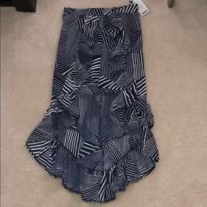 Blue zebra print skirt